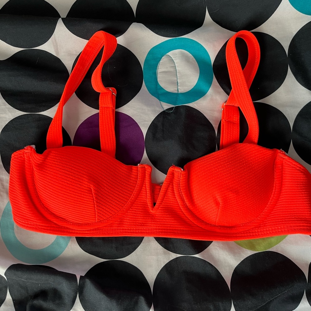 orange bikini top size small
